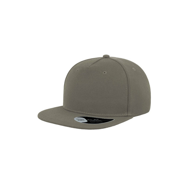 Gray - Front - Atlantis Flat Visor 5 Panel Cap