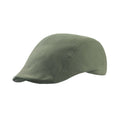 Olive - Front - Atlantis Swing Brushed Cotton Flat Cap