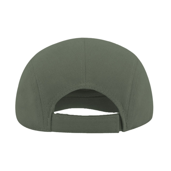Olive - Side - Atlantis Swing Brushed Cotton Flat Cap