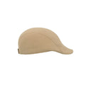 Khaki - Side - Atlantis Swing Brushed Cotton Flat Cap