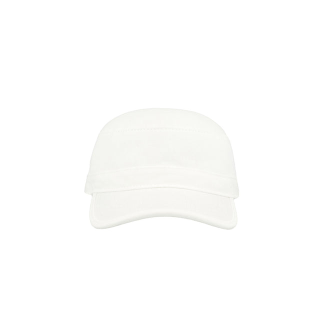 White - Side - Atlantis Tank Brushed Cotton Military Cap