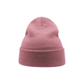 Pink - Side - Atlantis Wind Double Skin Beanie With Turn Up