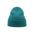 Turquoise - Side - Atlantis Wind Double Skin Beanie With Turn Up