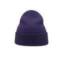 Purple - Side - Atlantis Wind Double Skin Beanie With Turn Up