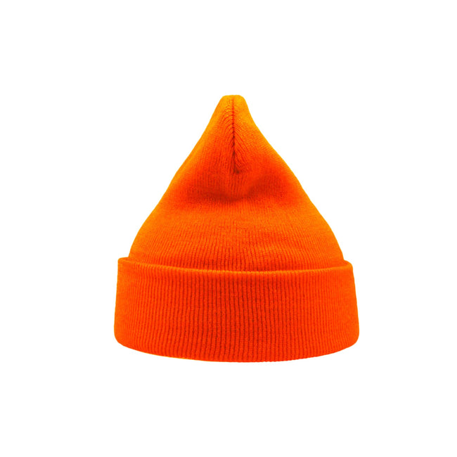 Orange - Back - Atlantis Wind Double Skin Beanie With Turn Up