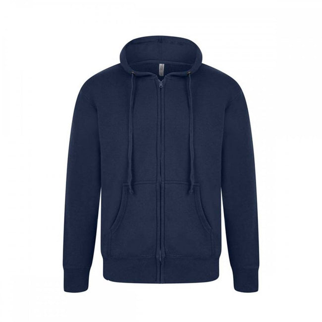 Navy - Front - Casual Classic Mens Zip Hood