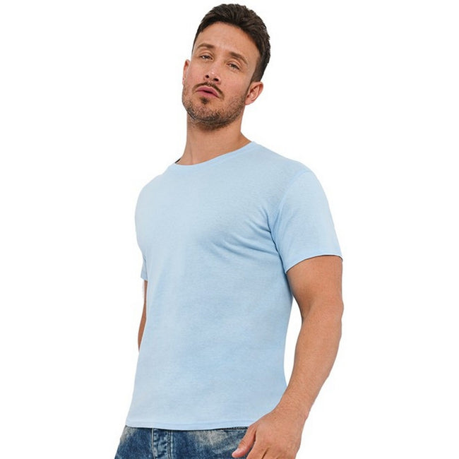 Light Blue - Back - Casual Classic Mens Ringspun Tee