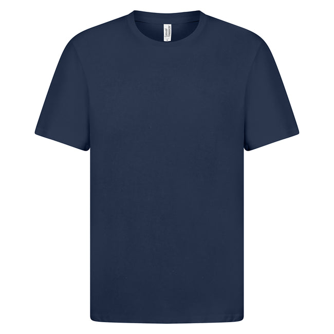 Navy - Front - Casual Classics Mens Premium Ringspun Tee