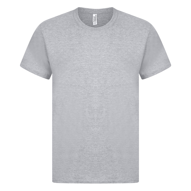 Heather Gray - Front - Casual Classics Mens Premium Ringspun Tee