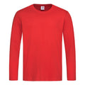 Scarlet Red - Front - Stedman Mens Classic Long Sleeved Tee