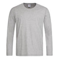 Heather Gray - Front - Stedman Mens Classic Long Sleeved Tee