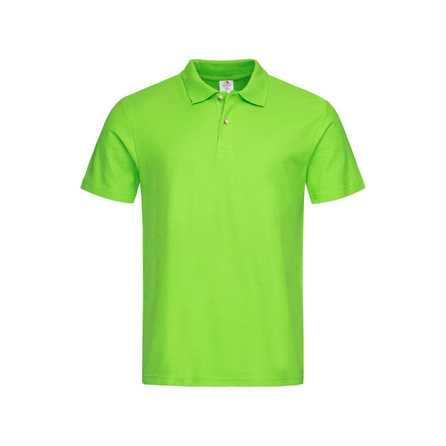 Kiwi Green - Front - Stedman Mens Cotton Polo