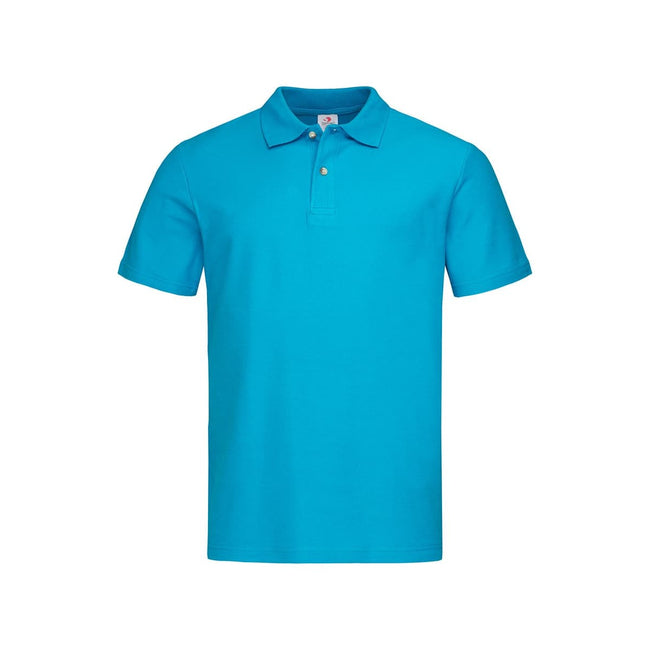Ocean Blue - Front - Stedman Mens Cotton Polo