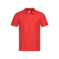Scarlet Red - Front - Stedman Mens Cotton Polo