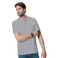 Heather Gray - Back - Stedman Mens Cotton Polo