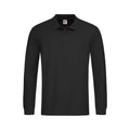 Black Opal - Back - Stedman Mens Long Sleeved Cotton Polo