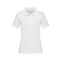 White - Side - Stedman Mens Long Sleeved Cotton Polo