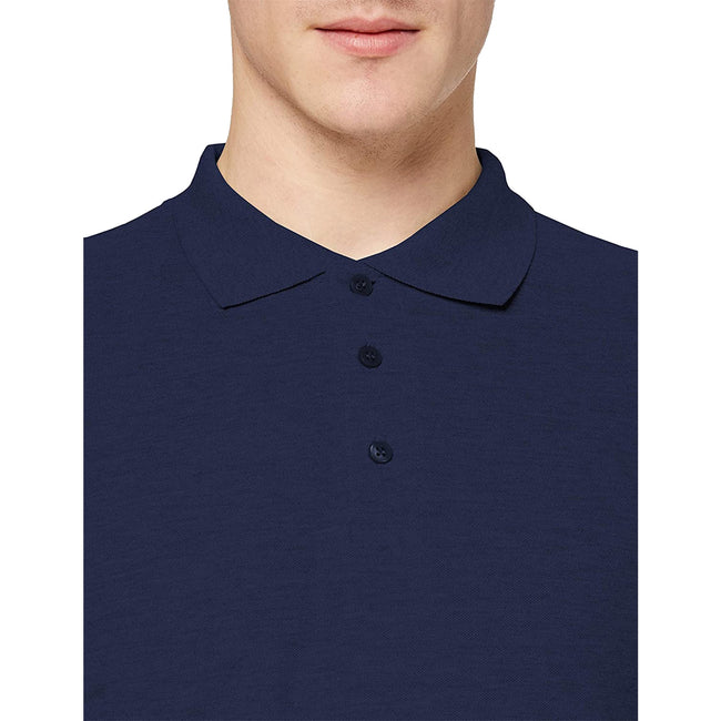 Navy - Lifestyle - Stedman Mens Long Sleeved Cotton Polo