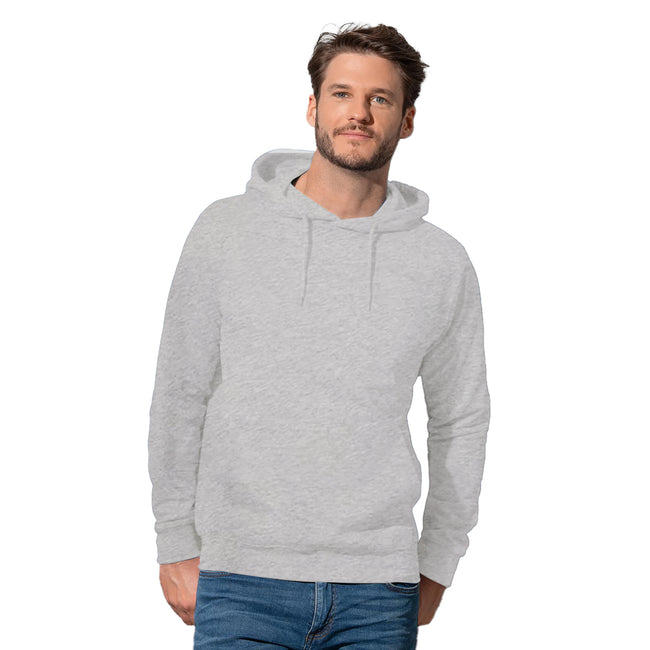 Heather Gray - Back - Stedman Mens Classic Hood