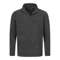 Gray Steel - Front - Stedman Mens Active Half Zip Fleece