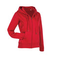 Crimson Red - Side - Stedman Womens-Ladies Active Zip Hood