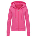 Sweet Pink - Front - Stedman Womens-Ladies Active Zip Hood