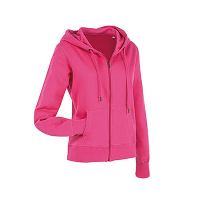 Sweet Pink - Side - Stedman Womens-Ladies Active Zip Hood