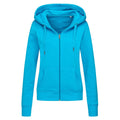 Hawaii Blue - Front - Stedman Womens-Ladies Active Zip Hood