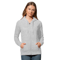 Heather Gray - Back - Stedman Womens-Ladies Active Zip Hood