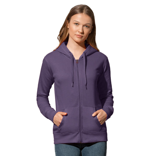 Deep Berry - Back - Stedman Womens-Ladies Active Zip Hood