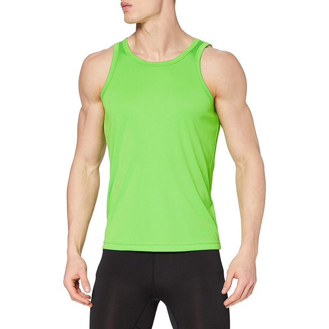 Kiwi Green - Side - Stedman Mens Active Poly Sports Vest