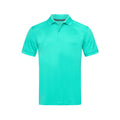 Bahama Green - Back - Stedman Mens Active Pique Polyester Polo