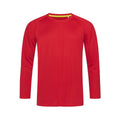 Crimson Red - Front - Stedman Mens Active 140 Long Sleeved Tee