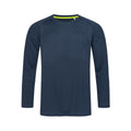 Marina Blue - Front - Stedman Mens Active 140 Long Sleeved Tee