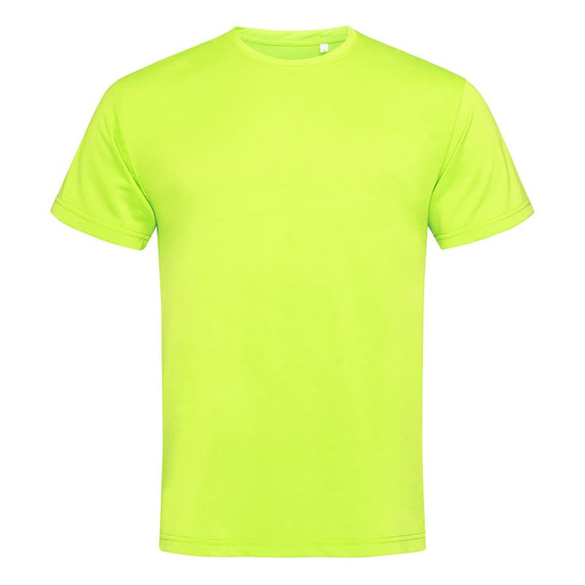Cyber Yellow - Front - Stedman Mens Active Cotton Touch Tee
