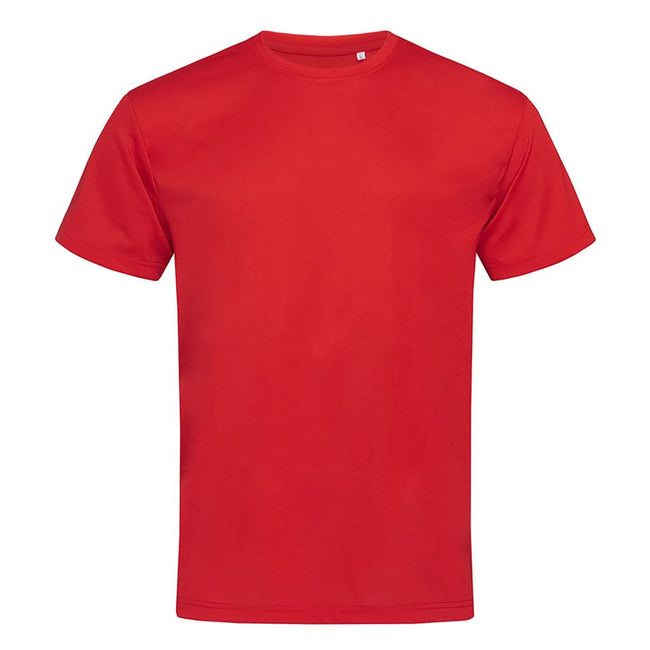 Crimson Red - Front - Stedman Mens Active Cotton Touch Tee