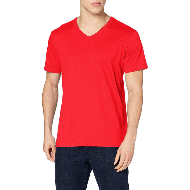 Crimson Red - Side - Stedman Mens Ben V Neck Tee