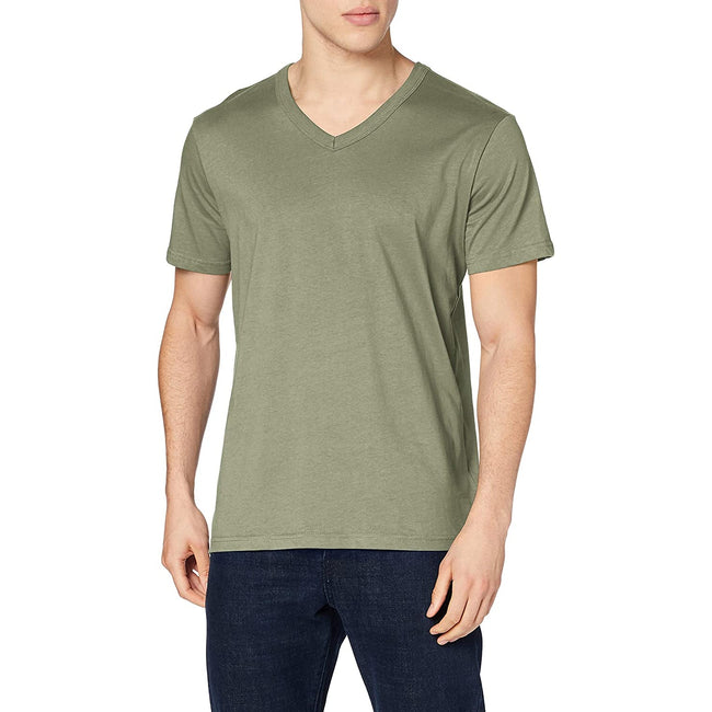 Military Green - Side - Stedman Mens Ben V Neck Tee