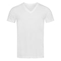 White - Front - Stedman Mens James V Neck Tee