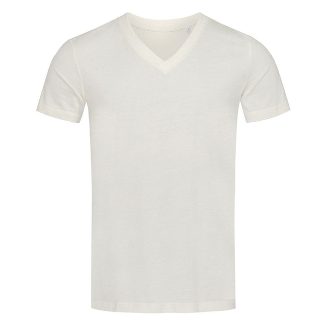 Winter White - Front - Stedman Mens James V Neck Tee