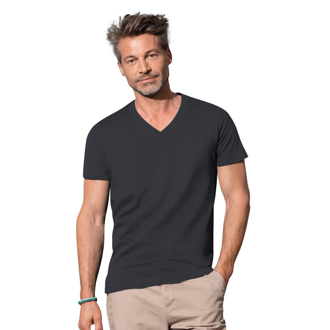Black Opal - Back - Stedman Mens James V Neck Tee