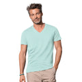 Frosted Blue - Back - Stedman Mens James V Neck Tee