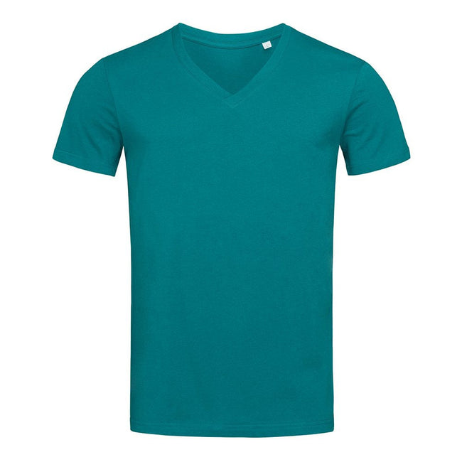 Pacific Blue - Front - Stedman Mens James V Neck Tee