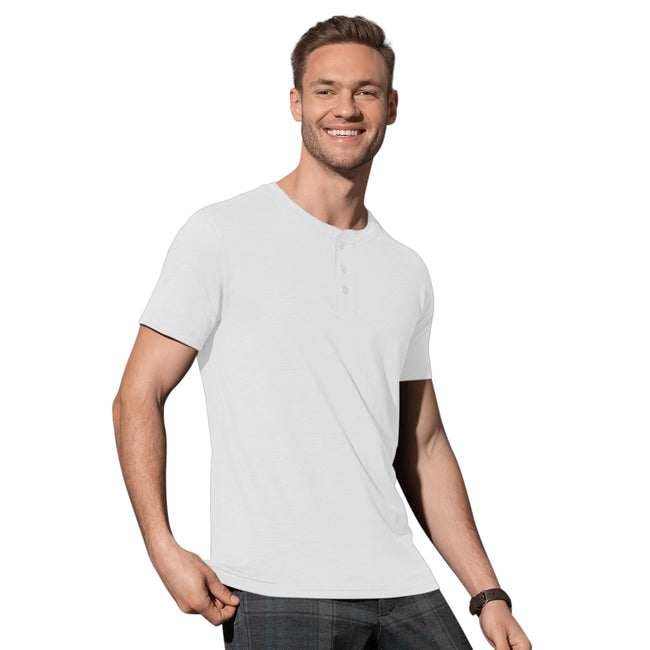 White - Back - Stedman Mens Shawn Henley Tee