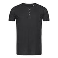 Black Opal - Front - Stedman Mens Shawn Henley Tee