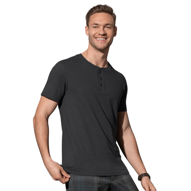 Black Opal - Back - Stedman Mens Shawn Henley Tee