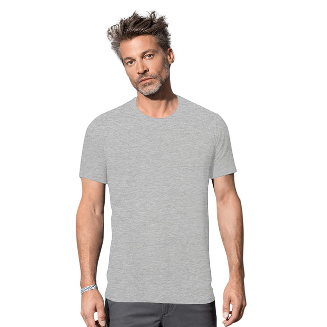 Heather Gray - Back - Stedman Stars Mens Clive Crew Neck Tee