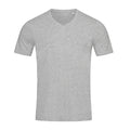 Heather Gray - Front - Stedman Mens Dean Deep V Neck Tee