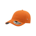 Orange - Side - Atlantis Action 6 Panel Chino Baseball Cap (Pack of 2)