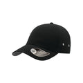 Black - Side - Atlantis Action 6 Panel Chino Baseball Cap (Pack of 2)